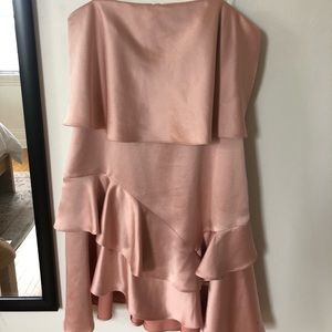 Halston Heritage Pink Strapless Dress